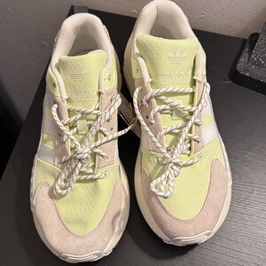 Adidas Women's ZX 22 Lime and White Sneakers